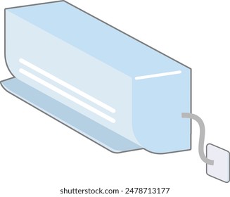 Illustration of the outdoor unit seen from the front