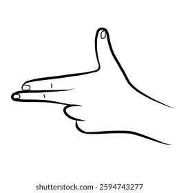 illustration of the outer hand forming a shooting pose