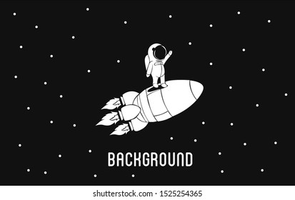 illustration of Outer Space astronaut 