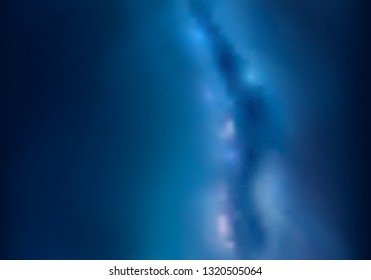 Illustration of outer space and Milky Way. Night sky and stars. Abstract background. Universe satellite travel Star cosmos astronomy. Vector