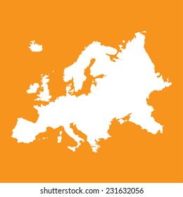 An Illustration of the outline of the continent of Europe