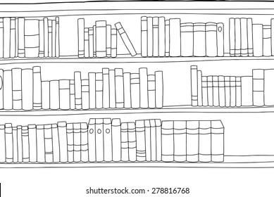 2,688 Hand drawn bookshelf Images, Stock Photos & Vectors | Shutterstock