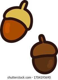 Ilustración de bellotas preciosas
