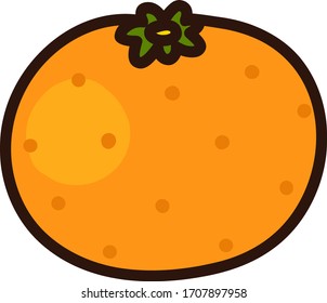 Illustration of outlined simple orange
