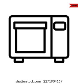 illustration of oven line icon 