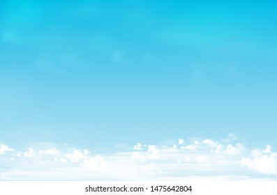 illustration of over clouds on blue sky background