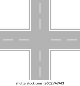 Illustration of an overhead view of a crossroads