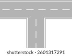 Illustration of an overhead view of a T-junction