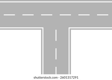 Illustration of an overhead view of a T-junction