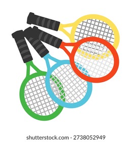Illustration of overlapping tennis rackets