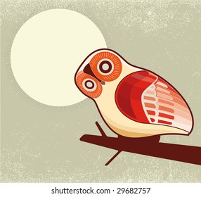 illustration with owl