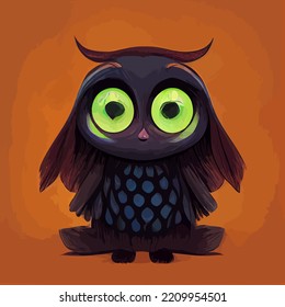 illustration of owl Halloween perfect for icon, mascot, or edit your customize design or website