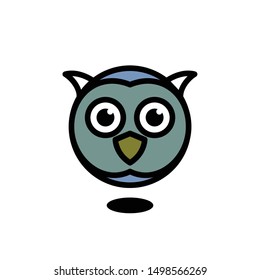illustration of owl head - cartoon animal - owl vector