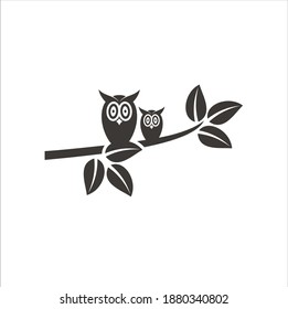 ilustración de búho. icono búho. arte vectorial.