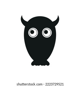 Illustration of an owl icon vector art stock images, owl logo design, vector