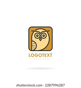 Illustration of the owl logo.vector eps 10