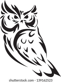 illustration Owl outline