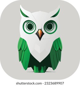 ilustración owl, diseño de camisetas, arte vectorial, lindo y peculiar, arte de fantasía, búho - ilustración vectorial. Diseño de iconos en el fondo vendido