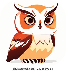 ilustración owl, diseño de camisetas, arte vectorial, lindo y peculiar, arte de fantasía, búho - ilustración vectorial. Diseño de iconos en el fondo vendido