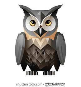 ilustración owl, diseño de camisetas, arte vectorial, lindo y peculiar, arte de fantasía, búho - ilustración vectorial. Diseño de iconos en el fondo vendido