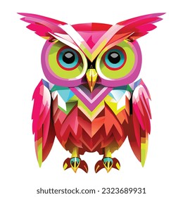 ilustración owl, diseño de camisetas, arte vectorial, lindo y peculiar, arte de fantasía, búho - ilustración vectorial. Diseño de iconos en el fondo vendido