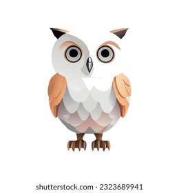 ilustración owl, diseño de camisetas, arte vectorial, lindo y peculiar, arte de fantasía, búho - ilustración vectorial. Diseño de iconos en el fondo vendido