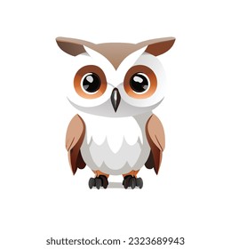 ilustración owl, diseño de camisetas, arte vectorial, lindo y peculiar, arte de fantasía, búho - ilustración vectorial. Diseño de iconos en el fondo vendido