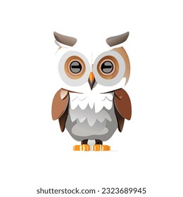 ilustración owl, diseño de camisetas, arte vectorial, lindo y peculiar, arte de fantasía, búho - ilustración vectorial. Diseño de iconos en el fondo vendido