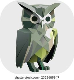 ilustración owl, diseño de camisetas, arte vectorial, lindo y peculiar, arte de fantasía, búho - ilustración vectorial. Diseño de iconos en el fondo vendido