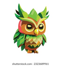 ilustración owl, diseño de camisetas, arte vectorial, lindo y peculiar, arte de fantasía, búho - ilustración vectorial. Diseño de iconos en el fondo vendido