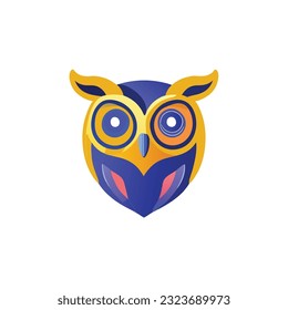 ilustración owl, diseño de camisetas, arte vectorial, lindo y peculiar, arte de fantasía, búho - ilustración vectorial. Diseño de iconos en el fondo vendido