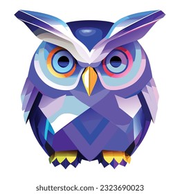 ilustración owl, diseño de camisetas, arte vectorial, lindo y peculiar, arte de fantasía, búho - ilustración vectorial. Diseño de iconos en el fondo vendido