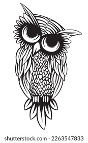 Illustration of a owl vector