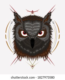 vector de owl de ilustración. logotipo de la plantilla de diseño animal.