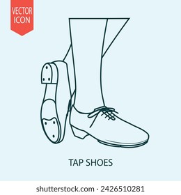 illustration of Oxford style tap shoes design modern flat illustration