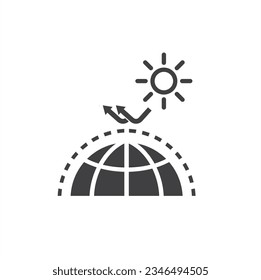 illustration of ozone, o3 molecule, vector art.