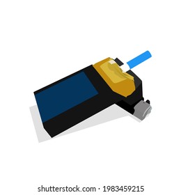 Ilustración de un paquete de cigarrillos y fósforos