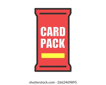 Ilustración de un icono de paquete (color de dibujo de línea) para tarjetas comerciales.
