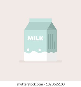 Illustration pack milk flat