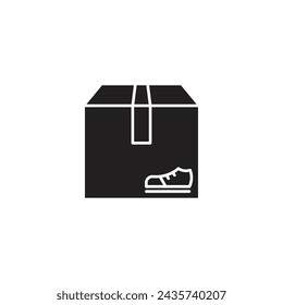 illustration of a package. The package is sitting on a white background. The icon is simple and easy to understand. Perfect for use in a of  online shopping apps, marketplaces, websites, and business