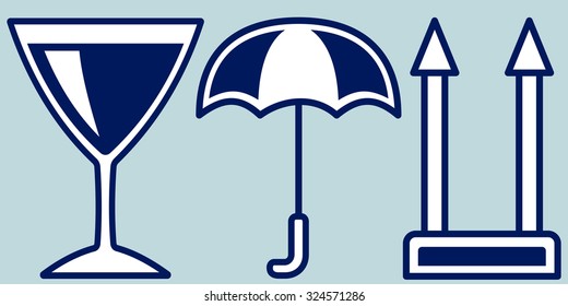 Illustration of the packaging symbols