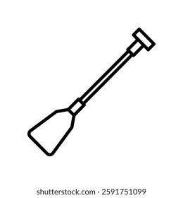 Illustration of Paddle Outline Symbol for Water Adventure