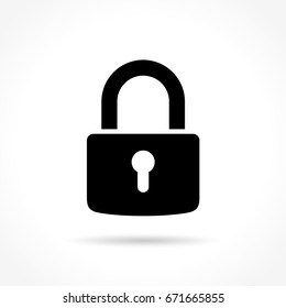 Illustration of padlock icon on white background