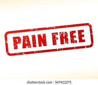 Illustration of pain free text buffered on white background