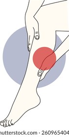 Illustration of Painful to Hand and Leg. Isolated on White Background. Vector Graphic Design.