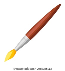 Illustration of paint brush. School education icon for industry and business.