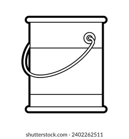 Illustration of paint can. Material for construction industry and business.