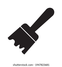 Illustration of paintbrush icon on white background