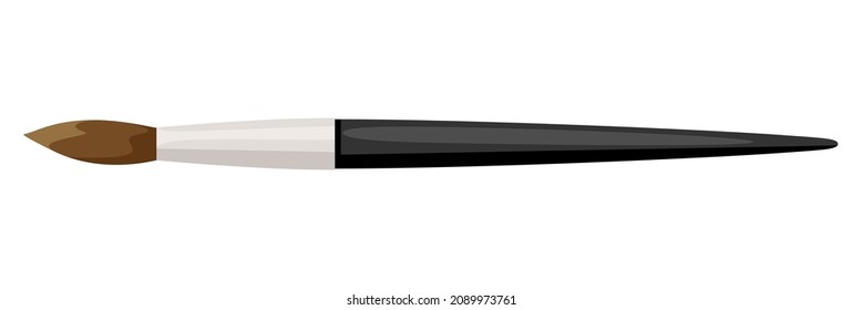 Illustration of paintbrush. Painter tool and material. Art supply for creativity.