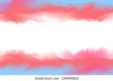 illustration painting digital red and blue colors soft in concept water color art, frame red pastel soft water colors painting art brush watercolor copy space for background card banner advertising